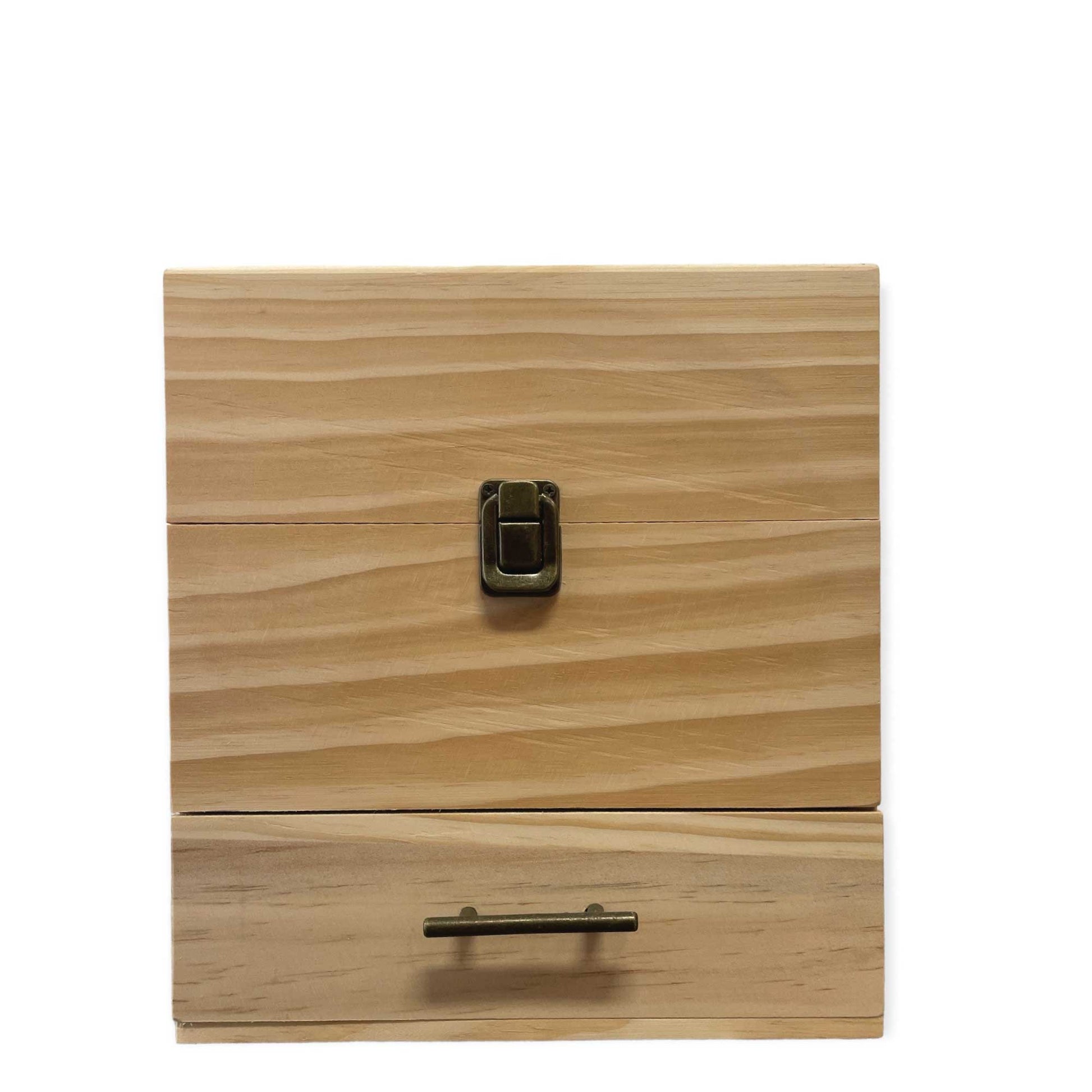 Essential Oils Wood Storage Box - Wooden Oil Bottle Slots