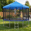 Everfit 12FT Kids Trampoline with Blue Tent Cover Ladder Rebounder Outdoor Toys