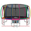 Everfit 16FT Trampoline Round Trampolines With Basketball Hoop Kids Present Gift Enclosure Safety Net Pad Outdoor Multi-coloured