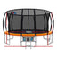 Everfit 16FT Trampoline Round Trampolines With Basketball Hoop Kids Present Gift Enclosure Safety Net Pad Outdoor Orange