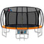 Everfit 16FT Trampoline for Kids w/ Ladder Enclosure Safety Net Rebounder Orange