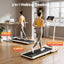 Everfit 3 in 1 Walking Pad Treadmill 12% Incline Foldable Under Desk Treadmills for Home 38cm Beige