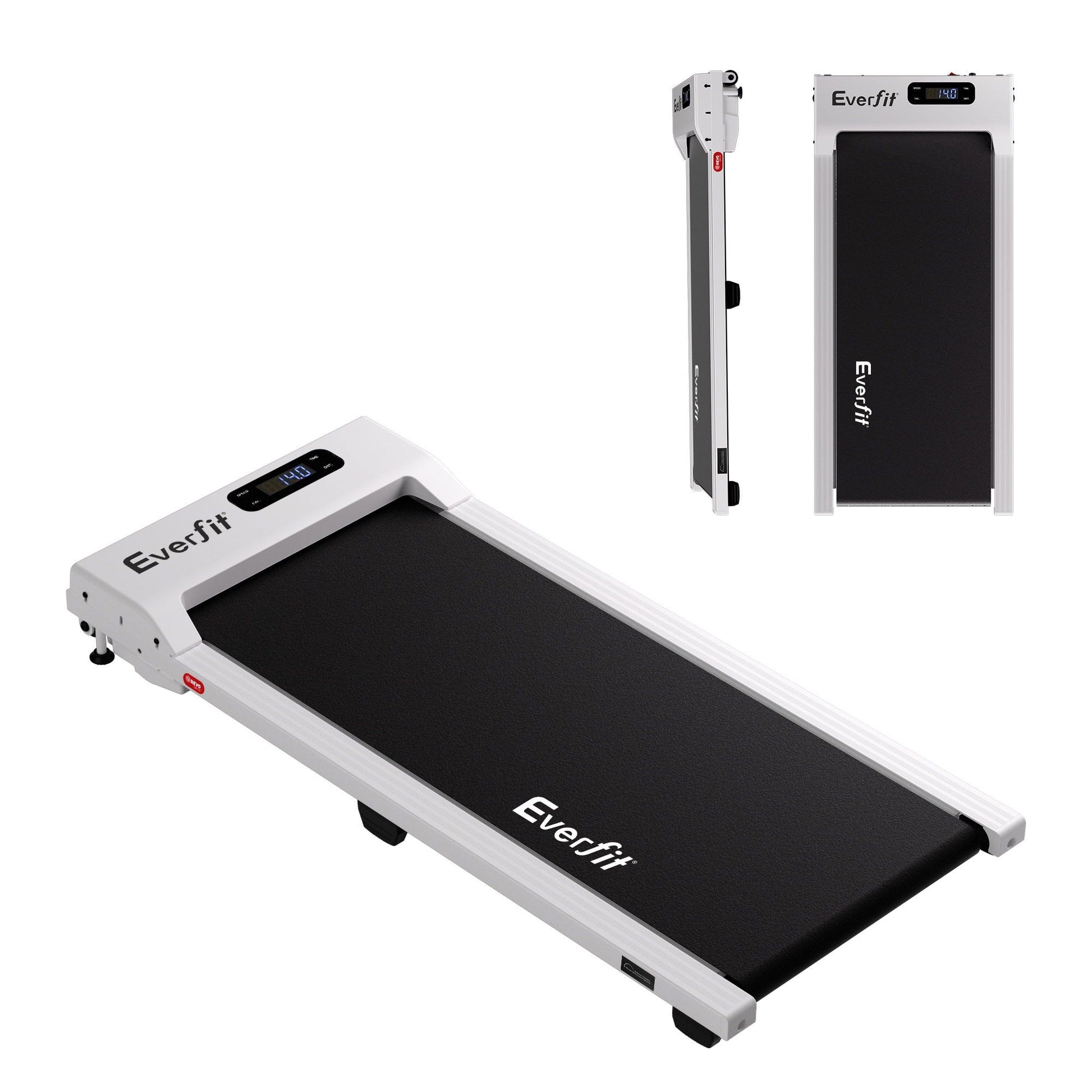 Everfit 3 in 1 Walking Pad Treadmill 12% Incline Under Desk Treadmills for Home Gym With 38cm Wide Belt White