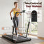 Everfit 4 in 1 Vibration Walking Pad Treadmill Under Desk Treadmills for Home Gym with App Control 380mm Black