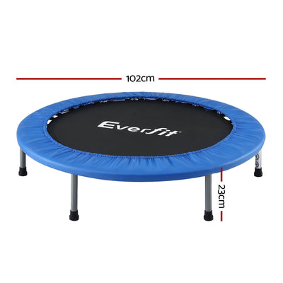 Everfit 40-Inch Fitness Trampoline Rebounder Mini Round Trampoline Home Workouts