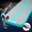 Everfit GoFun 4X1M Inflatable Air Track Mat with Pump Tumbling Gymnastics Green