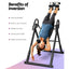 Everfit Inversion Table Gravity Exercise Inverter Back Stretcher Home Gym Grey