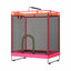 Everfit Kids 4.5FT Trampoline Rectangle Rebounder with Basketball Hoop Pink