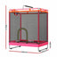 Everfit Kids 4.5FT Trampoline Rectangle Rebounder with Basketball Hoop Pink
