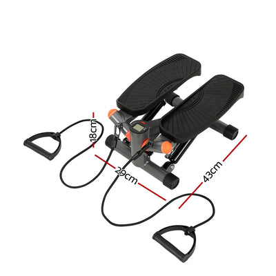 Everfit Mini Stepper with Resistance Rope Pedal Exercise Aerobic Workout 150KG