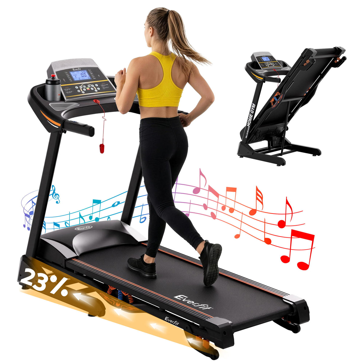 Everfit Treadmill Electric Auto Incline Home Gym Fitness Exercise Machine 480mm Everfit Treadmill Electric Auto Incline Home Gym Fitness Exercise Machine 480mm
