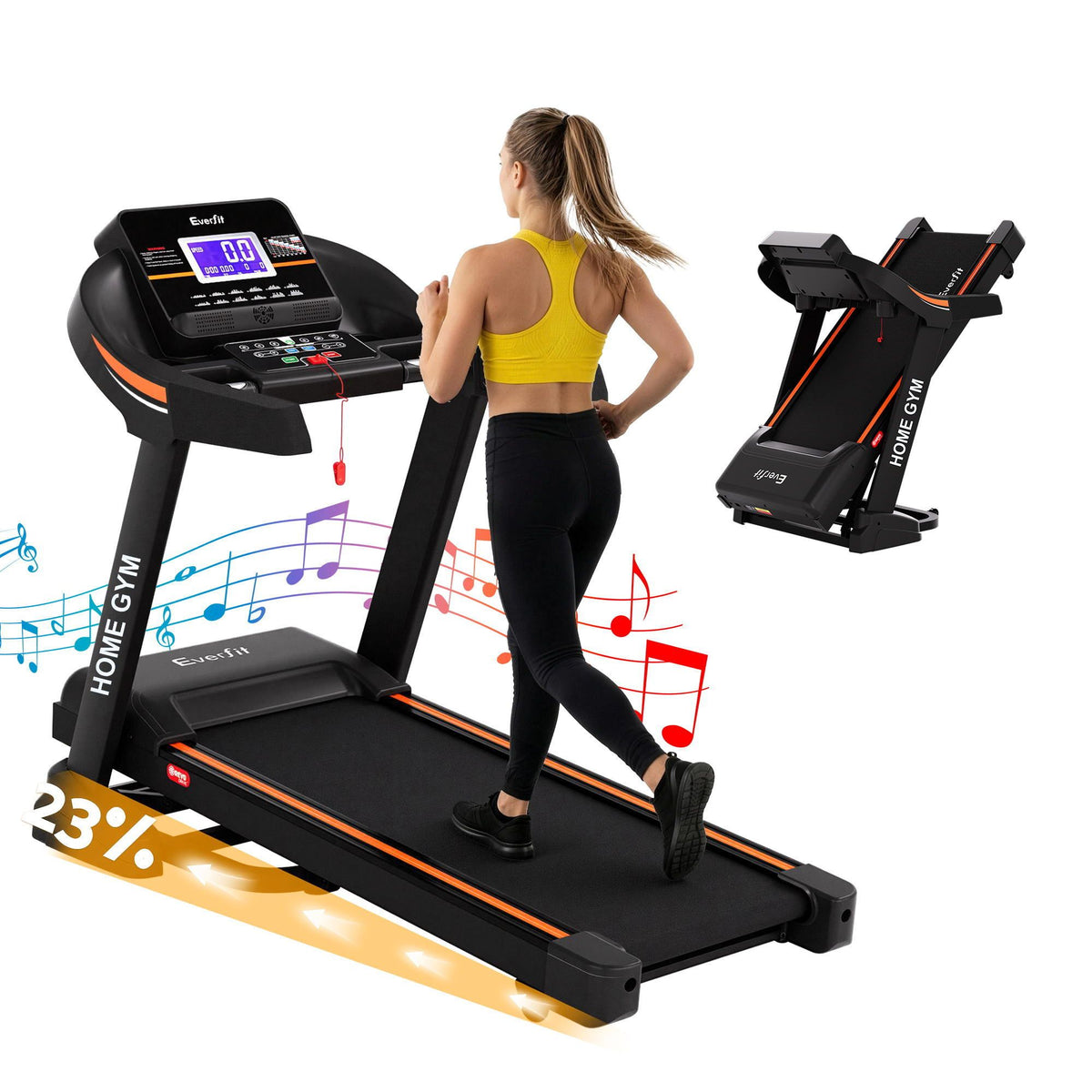 Everfit Treadmill Electric Auto Incline Home Gym Fitness Exercise Machine 490mm Everfit Treadmill Electric Auto Incline Home Gym Fitness Exercise Machine 490mm
