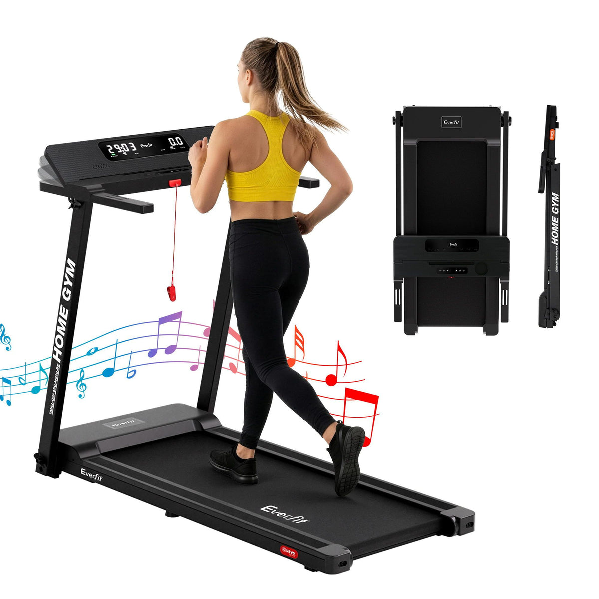 Everfit Treadmill Electric Home Gym Fitness Exercise Fully Foldable 450mm Black Everfit Treadmill Electric Home Gym Fitness Exercise Fully Foldable 450mm Black