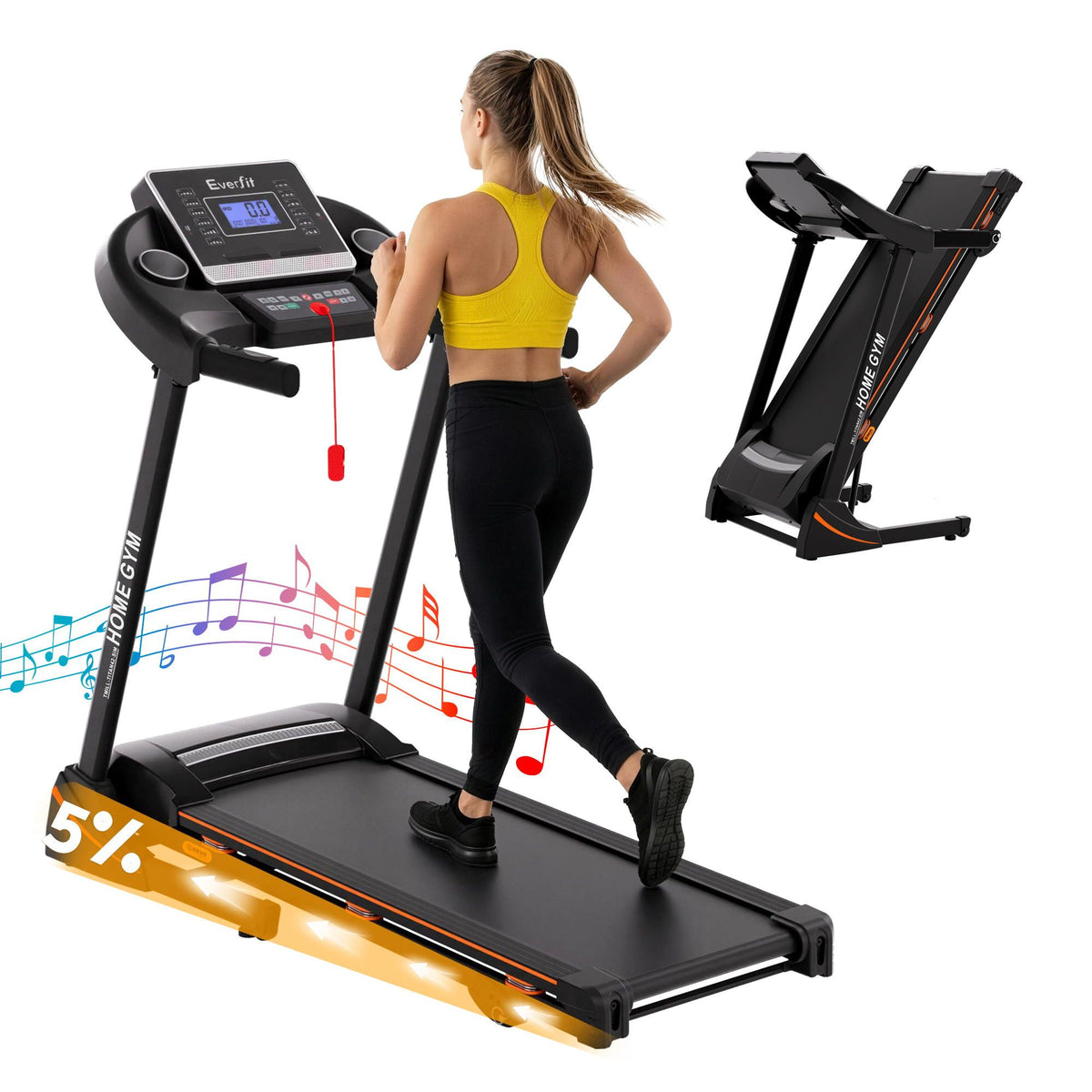 Everfit Treadmill Electric Home Gym Fitness Exercise Machine Hydraulic 420mm Everfit Treadmill Electric Home Gym Fitness Exercise Machine Hydraulic 420mm
