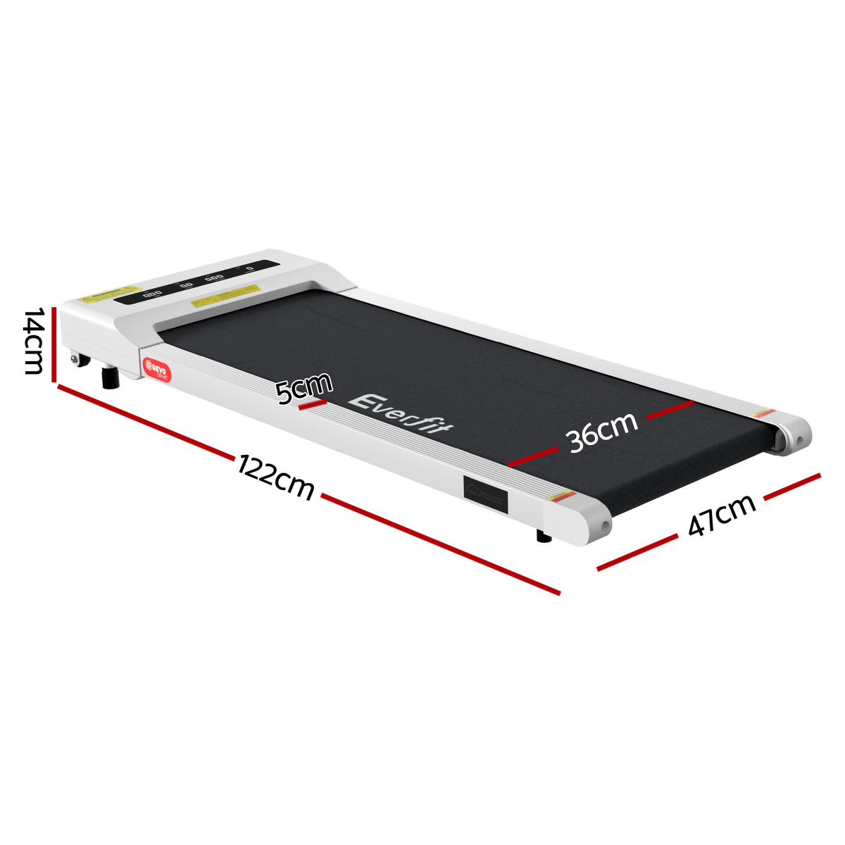 Everfit Treadmill Electric Walking Pad Under Desk Home Gym Fitness 360mm White Everfit Treadmill Electric Walking Pad Under Desk Home Gym Fitness 360mm White