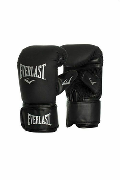 Everlast Tempo Bag Gloves Boxing Box Gym Training Mitt Work Black/Black S-M