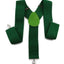Extra Wide Heavy Duty Adjustable 120cm Green Adult Mens Suspenders