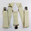 Extra Wide Heavy Duty Adjustable 120cm Ivory Adult Mens Suspenders