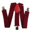 Extra Wide Heavy Duty Adjustable 120cm Maroon Adult Mens Suspenders