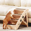 i.Pet Dog Ramp Steps For Bed Sofa Car Pet Stairs Ladder Indoor Foldable Beige