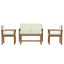 Gardeon Outdoor Sofa Set 4-Seater Acacia Wood Lounge Setting Table Chairs