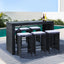 Gardeon 7 Piece Outdoor Dining Table Set - Black