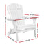 Gardeon Outdoor Furniture Adirondack Chairs Beach Chair Lounge Wooden Patio Garden