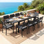 Gardeon Outdoor Dining Set 11PCS Aluminum Extendable Table and Chairs Patio Furniture Black