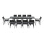 Gardeon Outdoor Dining Set 11PCS Aluminum Extendable Table and Chairs Patio Furniture Black