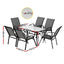 Gardeon 7PC Outdoor Dining Set Table and Chairs Patio Furniture Bistro Set Garden Grey