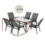 Gardeon 7PC Outdoor Dining Set Table and Chairs Patio Furniture Bistro Set Garden Grey