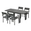 Gardeon 5pcs Outdoor Dining Set 4-Seater Aluminum Extension Table Chairs Lounge