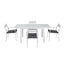 Gardeon Outdoor Dining Set 5 Piece Aluminum Extendable Table Setting White