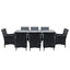 Gardeon 9 Piece Outdoor Dining Set - Black