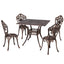 Gardeon Outdoor Dining Set 5 Piece Chairs Table Cast Aluminum Patio Brown