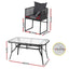 Gardeon 5PC Outdoor Dining Set Table and Chairs Patio Furniture Garden Bistro Set Black