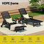 Gardeon Sun Lounge Lounger Beach Chair HDPE Patio Outdoor Furniture with Wheels Black