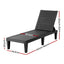 Gardeon Sun Lounge Adjustable Recliner Patio Outdoor Furniture Lightweight Black
