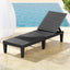 Gardeon Sun Lounge Adjustable Recliner Patio Outdoor Furniture Lightweight Black