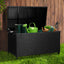 Gardeon 320L Outdoor Wicker Storage Box - Black