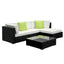 Gardeon 5PC Sofa Set with Storage Cover Outdoor Furniture Wicker