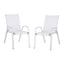 Gardeon 2PC Outdoor Dining Chairs Stackable Lounge Chair Patio Furniture White