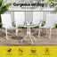 Gardeon 4PC Outdoor Dining Chairs Stackable Lounge Chair Patio Furniture White