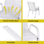 Gardeon 4PC Outdoor Dining Chairs Stackable Lounge Chair Patio Furniture White