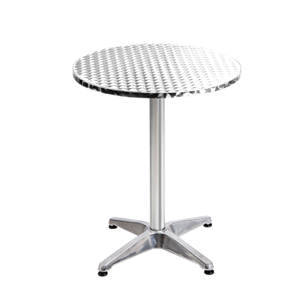 Gardeon 4pcs Outdoor Bar Table Furniture Adjustable Aluminium Cafe Table Round