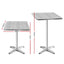 Bar Table Outdoor Furniture Adjustable Aluminium Pub Cafe Indoor Square Gardeon