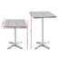 Gardeon 4pcs Outdoor Bar Table Furniture Adjustable Aluminium Square Cafe Table
