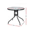 Gardeon Outdoor Dining Table Bar Setting Steel Glass 70CM