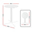 Gardeon Outdoor Bar Table Round Folding Desk Top 109cm Patio Furniture White