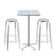 Gardeon Outdoor Bistro Set Bar Table Stools Adjustable Aluminium Cafe 3PC Square